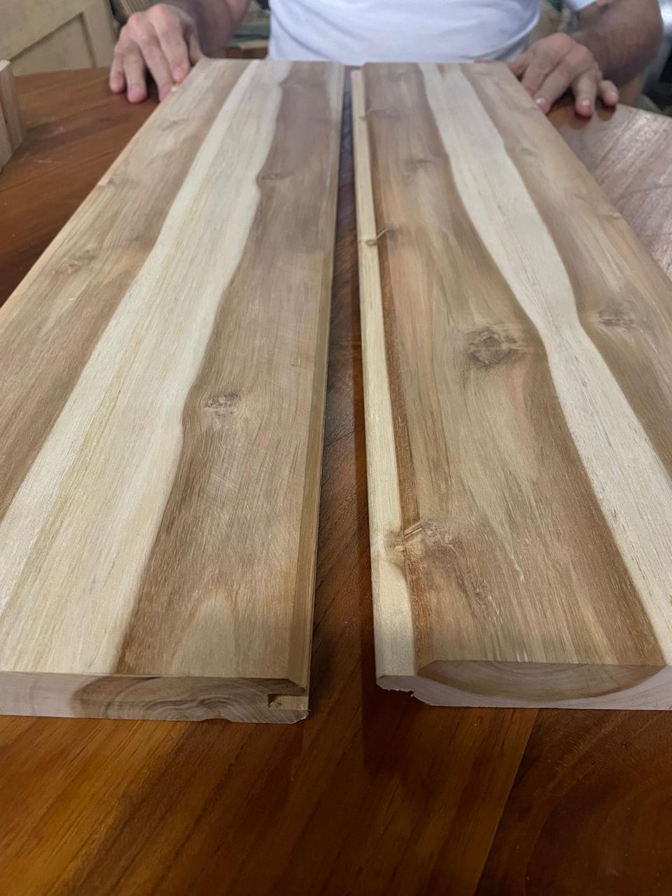 Profiled teak molding